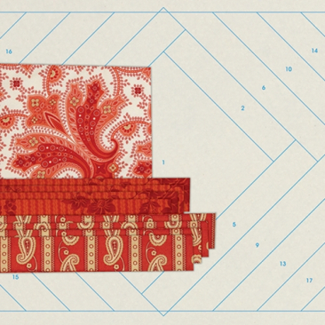 Quilt As You Go Placemat Pre-Printed Batting - Casablanca Pattern - June Tailor