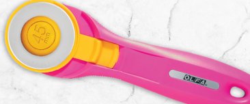 45mm Olfa Splash Rotary Cutter Fairy Floss Pink