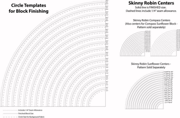 Skinny Robin Mariner's Compass Book and 45˚ Compass Ruler