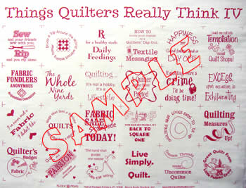 Things Quilters Really Think Tote Pattern/Panel combo