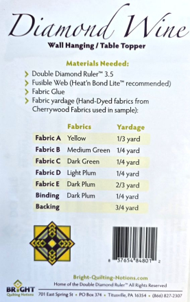 Diamond Wine - Table Topper or Wall Hanging