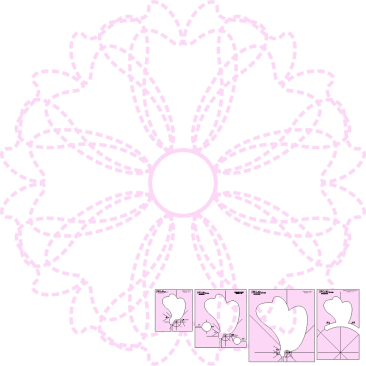 DM Quilting – Ribbons & Bows & Wreath Template Set