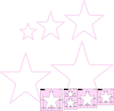 DM Quilting - Star 5 Pt Template 4 Pce Set