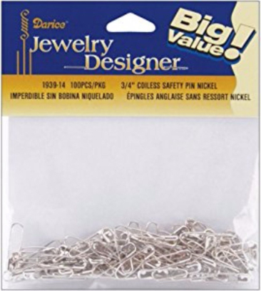 COILLESS SAFETY PINS 3/4" - DARICE