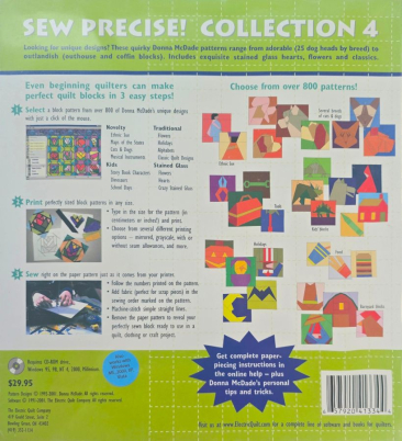 Electric Quilt Company - Sew Precise! Collection 4