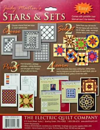 Electric Quilt Company EQ5 Stars & Sets by Judy Martin