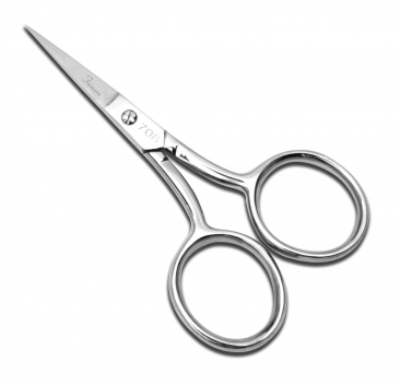 4" Left Hand Large Ring Fine Point Straight Scissors - Famore Cutlery 708L