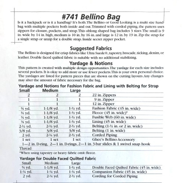 Bellino Bag Pattern by Ghees