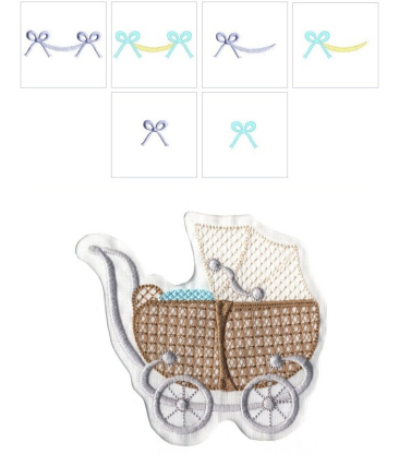 Hatched in Africa - Baby Heirloom Set 1 4" x 4" by Santi