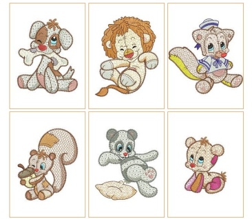 Hatched in Africa - Patchwork Animal Friends 4" x 4" & 5" x 7"