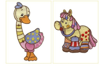 Hatched in Africa - Patchwork Farm Animals 5" x 7"