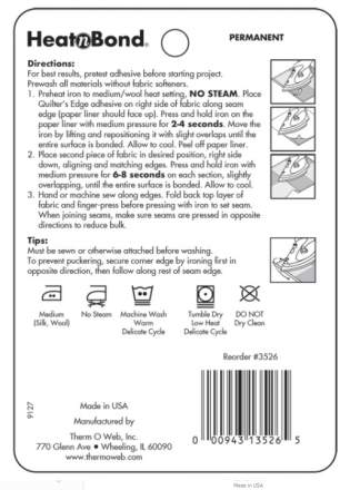 Heat 'n' Bond Lite Quilter's Edge Iron-On Adhesive Tape