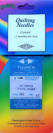 Quilting Needles Curved 2/pkt by Havels
