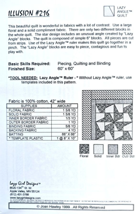 Illusion Quilt by Lazy Angle