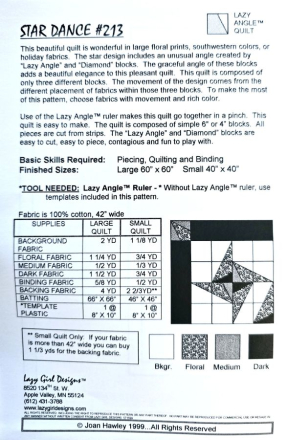 Star Dance Quilt by Lazy Angle