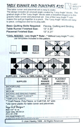 Table Runner and Placemats by Lazy Angle