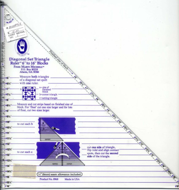 Large Diagonal Set Triangle Ruler