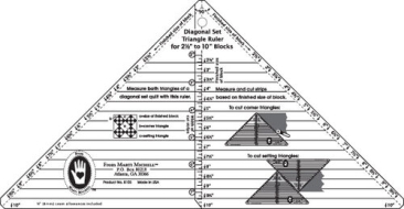 Small Full Triangle Diagonal Set Ruler