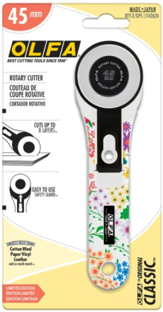 45mm Olfa Classic Rotary Cutter Blooming Garden