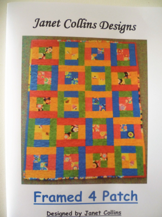 Framed 4 Patch Quilt Pattern - Janet Collins Designs
