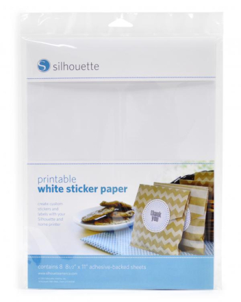 Silhouette Printable White Sticker Paper