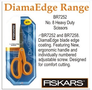 Fiskars ® DiamaEdge No. 8 Heavy-Duty Scissors 7252
