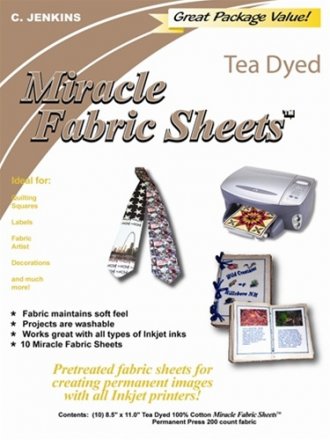 Miracle Fabric Sheets Tea-Dyed 5 from the Bubble Jet Set Company 