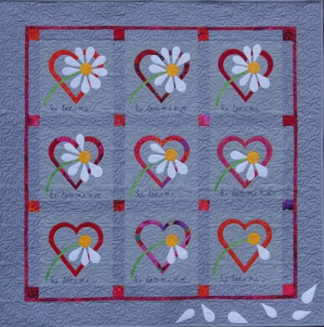 He Loves Me! - A Hearts and More Quilt Pattern by Sue Pelland Designs