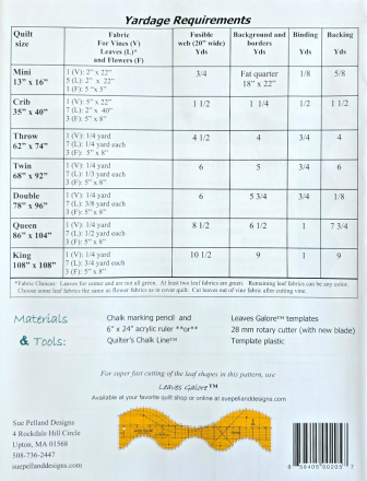 Melissa's Quilt - a Leaves Galore Pattern