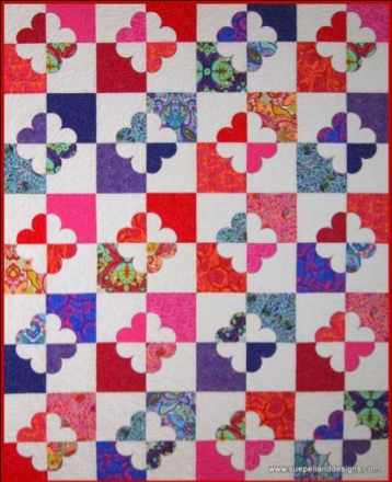Two of Hearts - A Hearts and More Quilt Pattern by Sue Pelland Designs