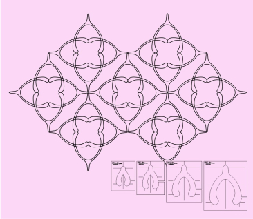 DM Quilting - Wish Bone Templates
