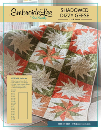 EmbroideLee Shadowed Dizzy Geese by Sew Steady