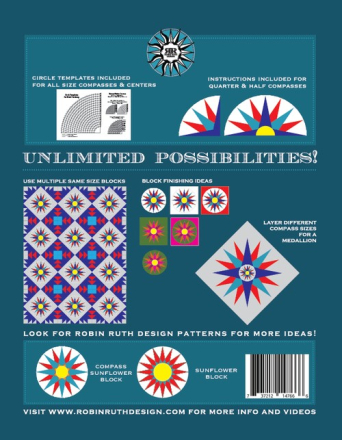 Skinny Robin Mariner's Compass Book and 45˚ Compass Ruler