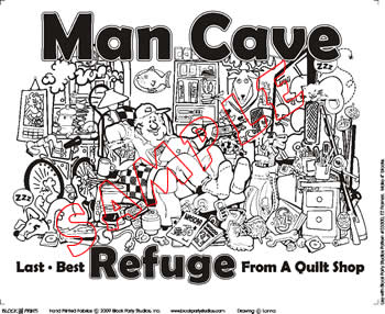 Man Cave Fabric Panel
