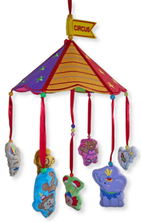 Circus Mobile! by 1-2-3 Embroidery