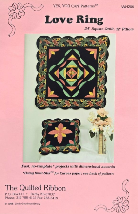 Love Ring Wallhanging & Pillow + Kwilt-Stik for Curves - The Quilted Ribbon