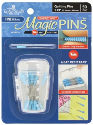 Magic Pins in Designer Case Quilting Fine 50pc by Taylor Seville