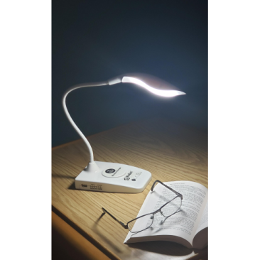 goLightly® by ViviLux LED Task Lamp with Wireless Phone Charger + USB Charging Port + Rechargeable Battery