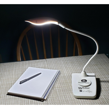 goLightly® by ViviLux LED Task Lamp with Wireless Phone Charger + USB Charging Port + Rechargeable Battery