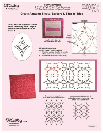 DM Quilting - Curvy Diamonds Templates