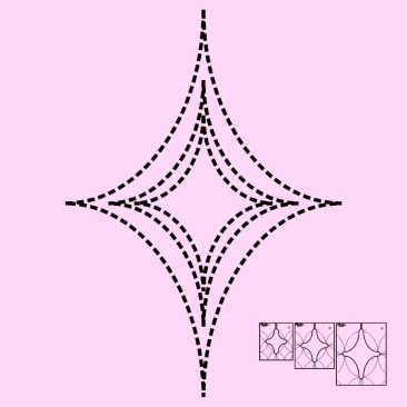 DM Quilting - Curvy Diamonds Templates