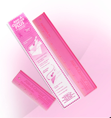 Add-A-Quarter Plus 6" Ruler  Pink