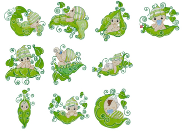 Mylar Swirly Pea Pods CD - Purely Gates