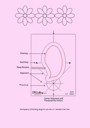 DM Quilting – Daisy Template