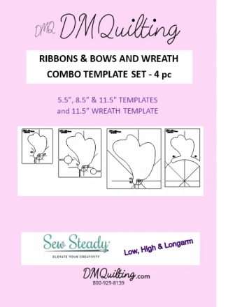 DM Quilting – Ribbons & Bows & Wreath Template Set
