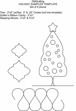 DM Quilting – Holiday Sampler Template Set 1