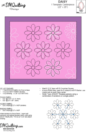 DM Quilting – Daisy Template