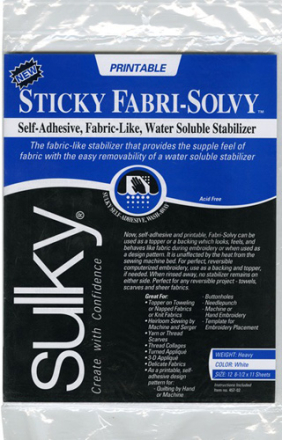 Sulky ® Sticky Fabri-Solvy ™ - 12/pkt