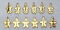 Gingerbread Men Gold Plated - Brass Charms Set