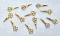 Mini Scissors Gold Plated - Brass Charms Set